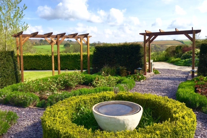 Two pergolas in the countryside